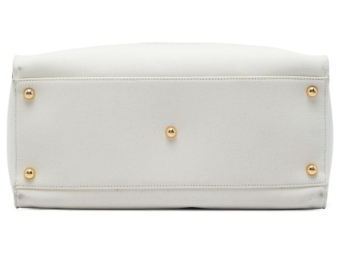 Fendi Sunshine Shopper Tote aus Canvas in Braun, Größe Medium Beige - Ansicht 3