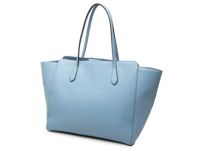 Gucci Swing Tote Medium em pele de vitelo Azul Azul claro - vista 2