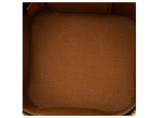 Céline Celine Mini Triomphe Vanity Case in tela rivestita marrone Marrone scuro - vista 4