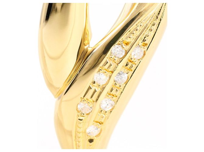 Autre Marque Orecchino a clip in oro giallo 18K e diamanti D'oro - vista 2