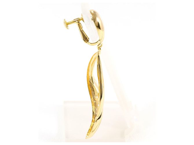 Autre Marque Orecchino a clip in oro giallo 18K e diamanti D'oro - vista 3