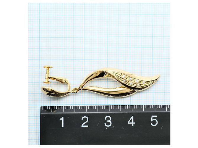 Autre Marque Orecchino a clip in oro giallo 18K e diamanti D'oro - vista 6