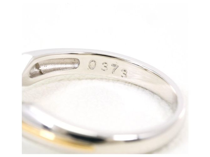 Autre Marque Anello fede in oro giallo 18K e platino con diamante D'oro - vista 5