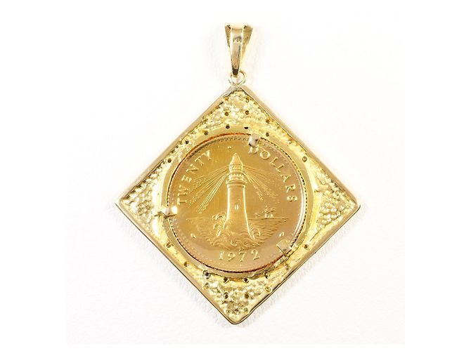 Autre Marque Pendente Moneta da 20 Dollari Bahamas Santa Maria D'oro - vista 3