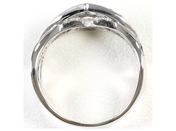 Autre Marque Ehering aus 18K Weißgold mit Diamanten Schwarz Golden - Ansicht 3