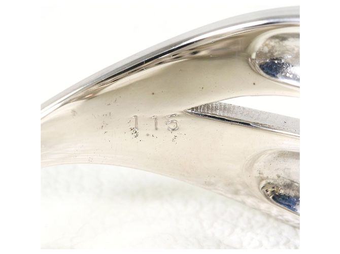 Autre Marque Ehering aus 18K Weißgold mit Diamanten Schwarz Golden - Ansicht 6