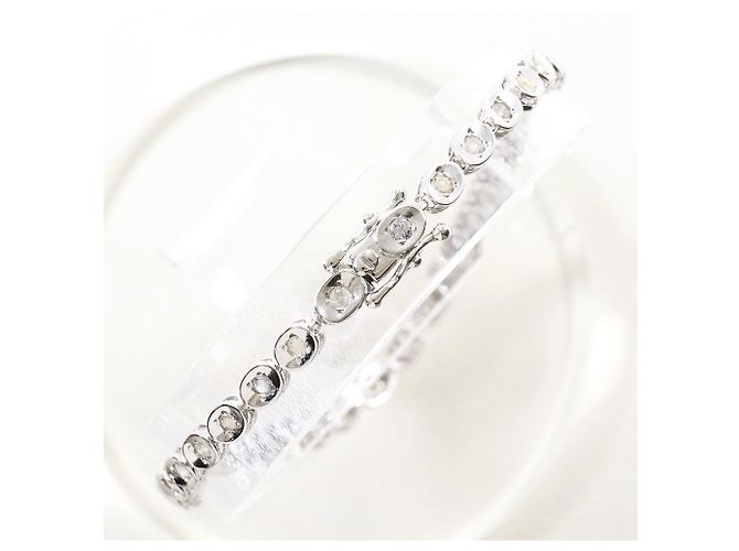 Autre Marque Bracciale con charm in oro bianco e diamante D'oro - vista 3