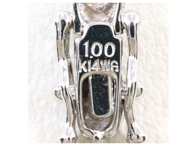 Autre Marque Bracciale con charm in oro bianco e diamante D'oro - vista 4
