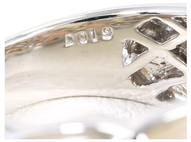 Autre Marque Bague anneau en or blanc 18K avec diamant et coquillage Doré - vue 6