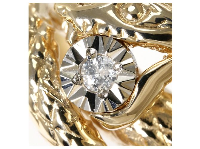 Autre Marque Ehering aus 10K Gold mit Diamanten Golden - Ansicht 2