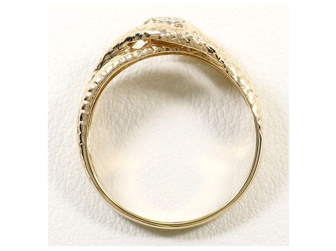 Autre Marque Ehering aus 10K Gold mit Diamanten Golden - Ansicht 3