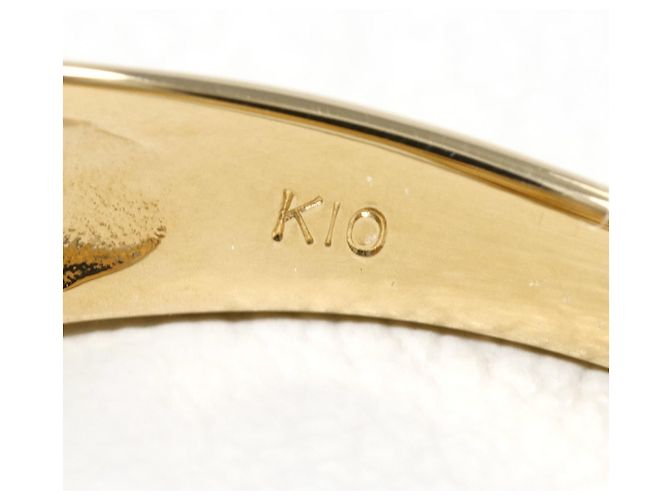 Autre Marque Ehering aus 10K Gold mit Diamanten Golden - Ansicht 5