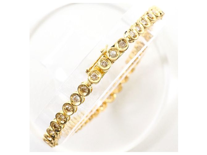 Autre Marque Bracciale con charm in oro giallo 18K e diamanti D'oro - vista 3