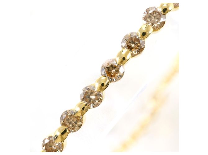Autre Marque Bracciale con charm in oro giallo 18K con diamanti brown Marrone D'oro - vista 2
