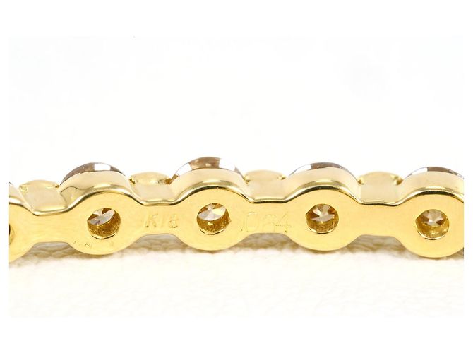 Autre Marque Bracciale con charm in oro giallo 18K con diamanti brown Marrone D'oro - vista 4