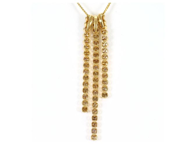 Autre Marque Collana in oro giallo 18K con diamanti brown Marrone D'oro - vista 3