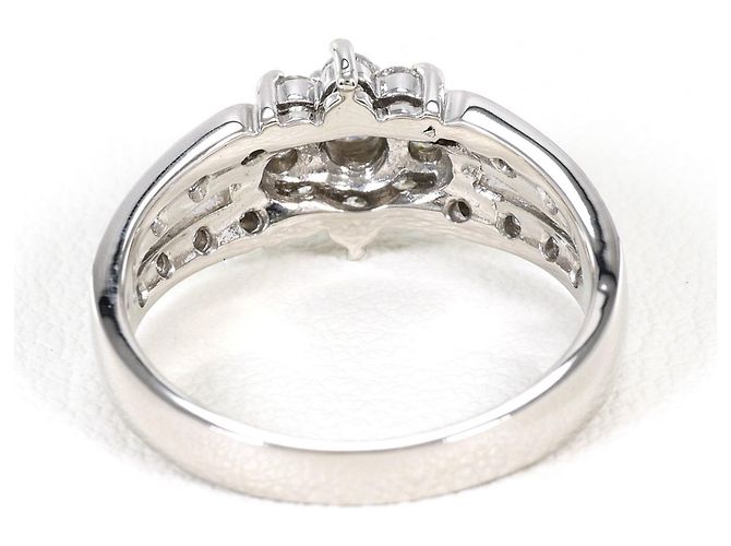 Autre Marque Ehering aus 18K Weißgold mit Diamant Golden - Ansicht 4