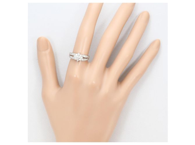 Autre Marque Ehering aus 18K Weißgold mit Diamant Golden - Ansicht 7
