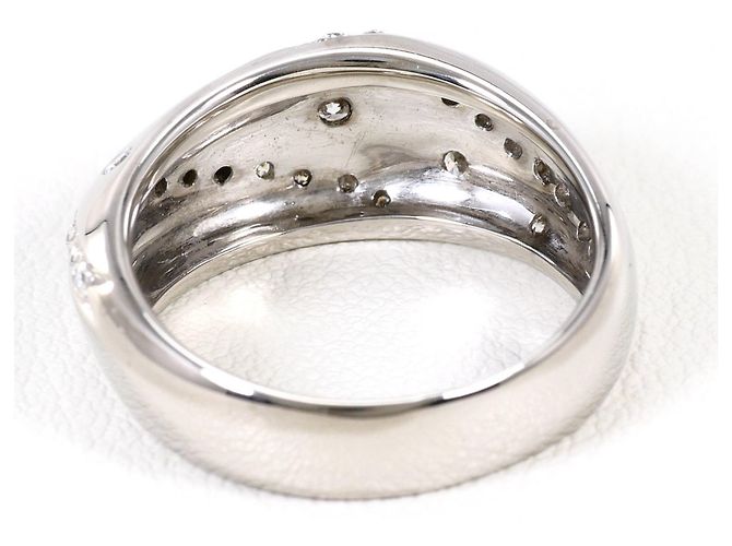 Autre Marque Ehering aus 18K Weißgold mit Diamanten Golden - Ansicht 4