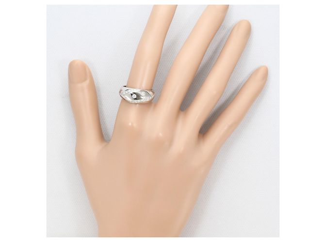 Autre Marque Ehering aus 18K Weißgold mit Diamanten Golden - Ansicht 7