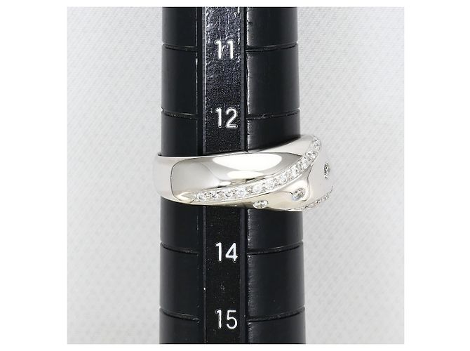 Autre Marque Ehering aus 18K Weißgold mit Diamanten Golden - Ansicht 8