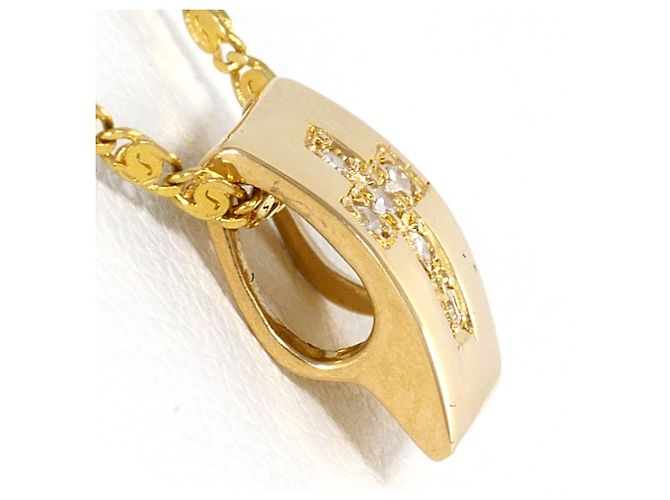Autre Marque Collana in oro giallo 18K con pendente in diamante D'oro - vista 2