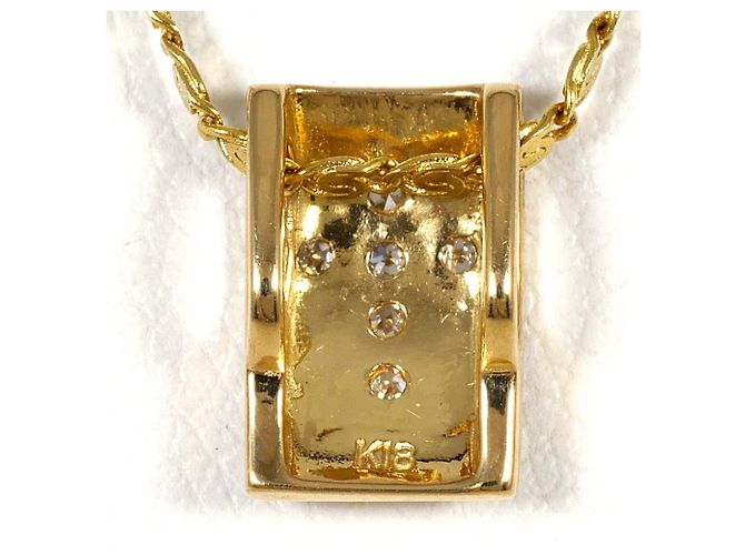 Autre Marque Collana in oro giallo 18K con pendente in diamante D'oro - vista 3