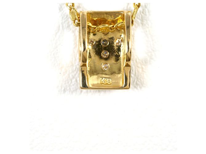 Autre Marque Collana in oro giallo 18K con pendente in diamante D'oro - vista 4