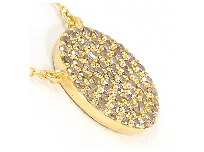 Autre Marque Collana in oro giallo 18K con diamante brown Marrone D'oro - vista 2