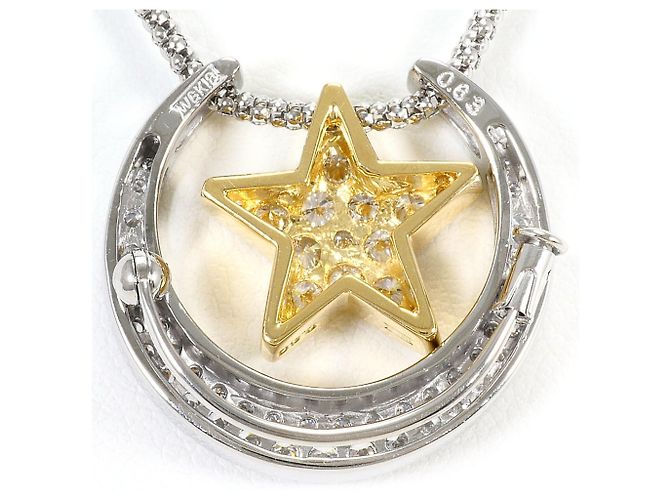 Autre Marque Collana in oro 18K e diamanti Bianco Giallo - vista 3