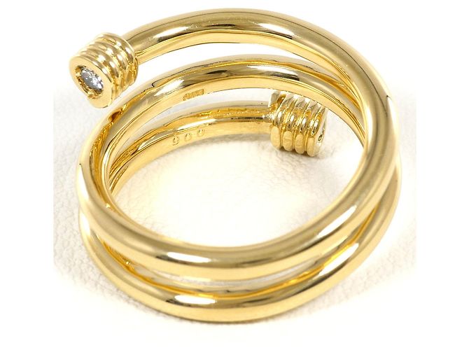 Autre Marque Anello fede in oro giallo 18K e diamanti D'oro - vista 5