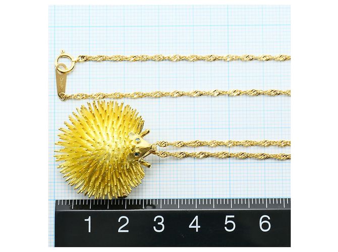 Autre Marque Colar em ouro amarelo 18K com diamante azul tratado Dourado - vista 5
