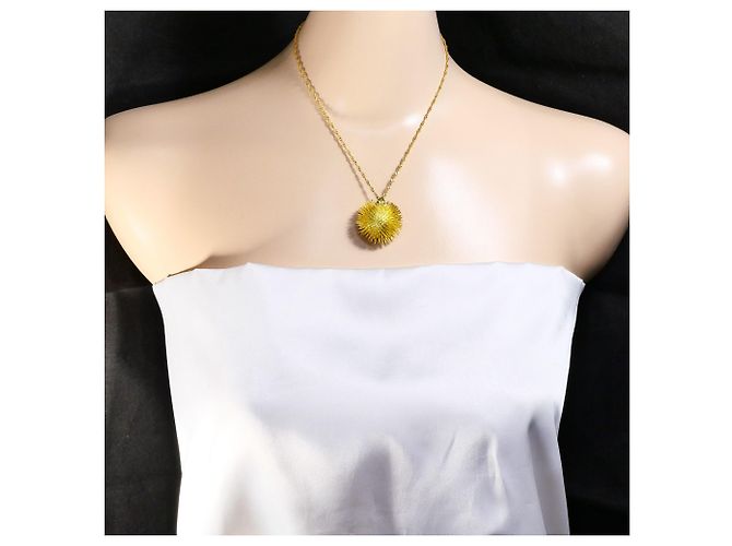 Autre Marque Colar em ouro amarelo 18K com diamante azul tratado Dourado - vista 6