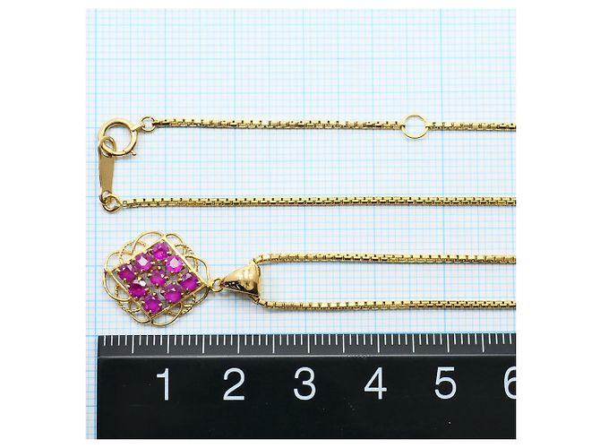 Autre Marque Collana in oro giallo 18K con rubino D'oro - vista 4