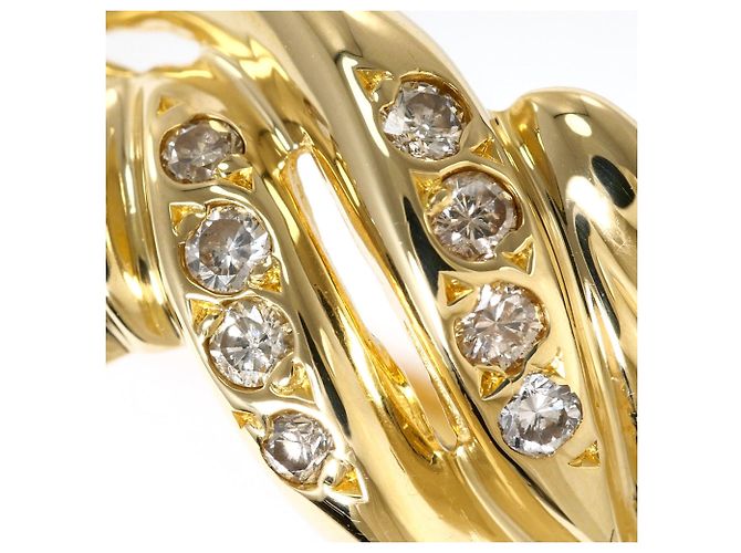 Autre Marque Ringband aus 18K Gelbgold mit Diamant Golden - Ansicht 2