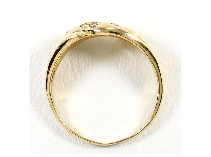 Autre Marque Ringband aus 18K Gelbgold mit Diamant Golden - Ansicht 3