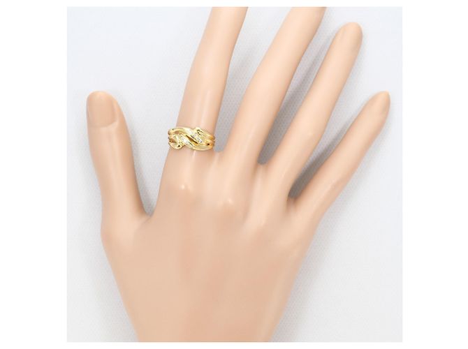 Autre Marque Ringband aus 18K Gelbgold mit Diamant Golden - Ansicht 7
