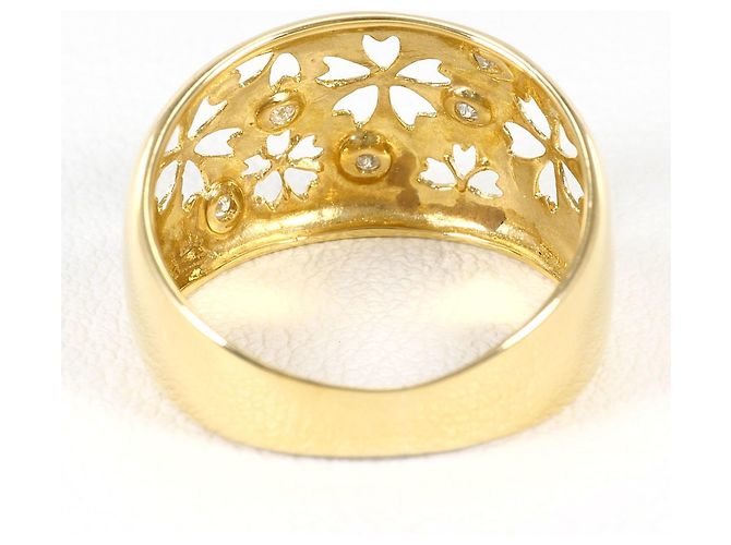 Autre Marque Anello fede in oro giallo 18K e diamanti D'oro - vista 4