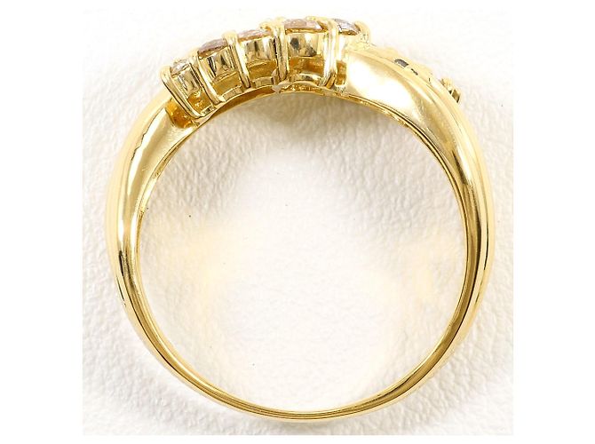 Autre Marque Anello a fascia in oro giallo 18K con diamante D'oro - vista 3