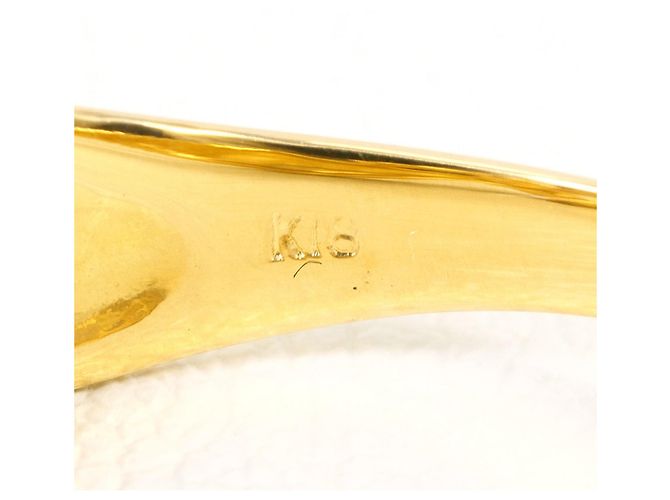 Autre Marque Anello a fascia in oro giallo 18K con diamante D'oro - vista 5