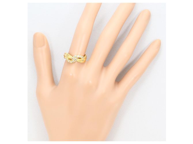 Autre Marque Anello a fascia in oro giallo 18K con diamante D'oro - vista 7
