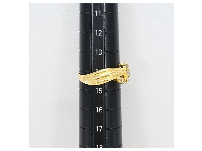 Autre Marque Anello a fascia in oro giallo 18K con diamante D'oro - vista 8