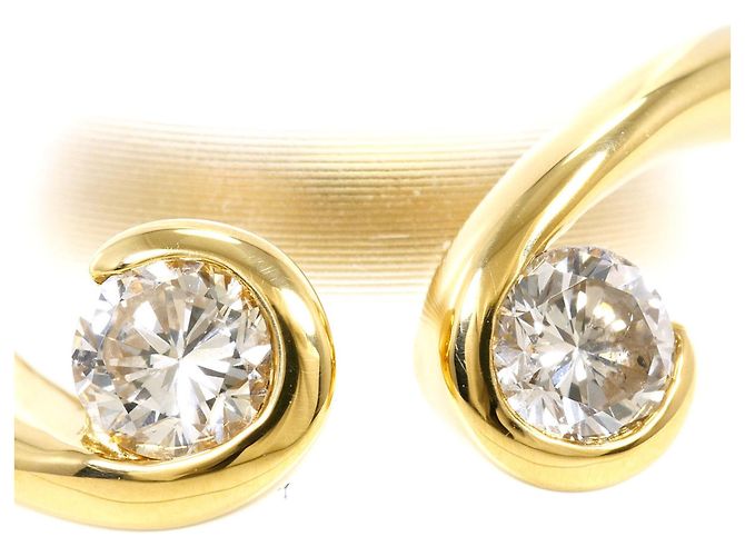 Autre Marque Ringband aus 18K Gelbgold mit Diamant Golden - Ansicht 2