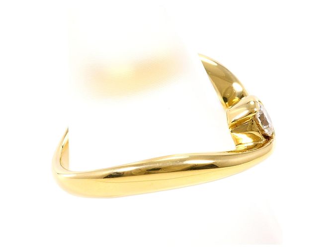 Autre Marque Ringband aus 18K Gelbgold mit Diamant Golden - Ansicht 3