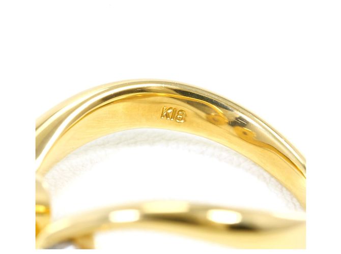Autre Marque Ringband aus 18K Gelbgold mit Diamant Golden - Ansicht 5