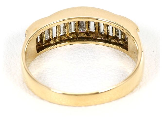 Autre Marque Ringband aus 18K Gelbgold mit Diamant Golden - Ansicht 4