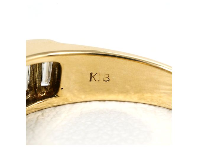 Autre Marque Ringband aus 18K Gelbgold mit Diamant Golden - Ansicht 5