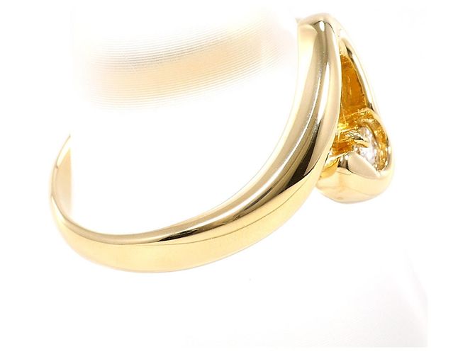 Autre Marque Ringband aus 18K Gelbgold mit Diamant Golden - Ansicht 3