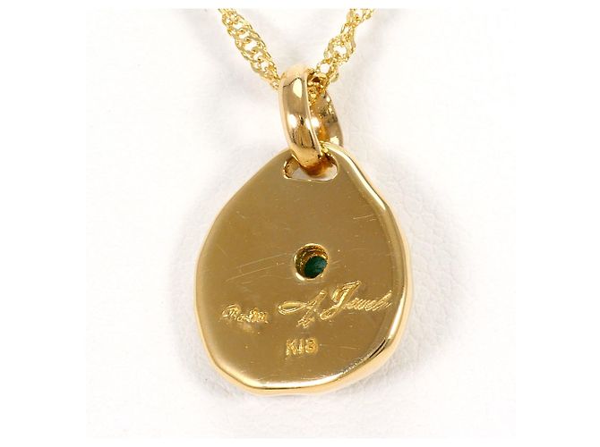 Autre Marque Collana in oro giallo 18K con scheda in calcedonio D'oro - vista 3