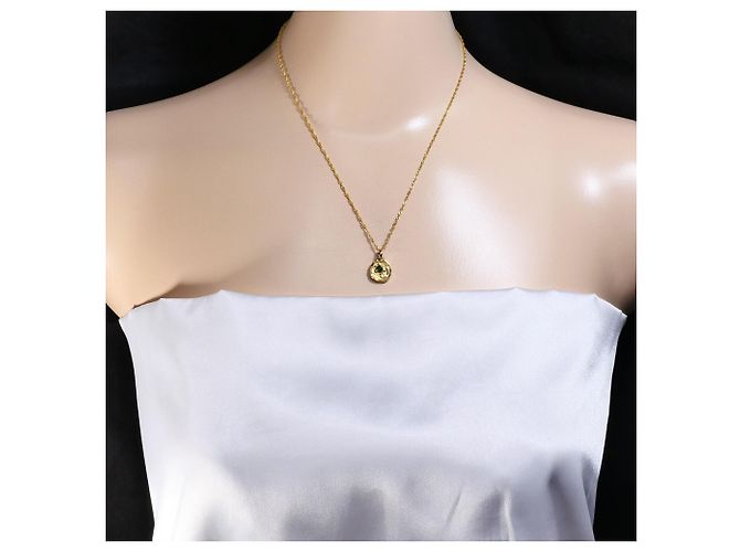 Autre Marque Collana in oro giallo 18K con scheda in calcedonio D'oro - vista 6
